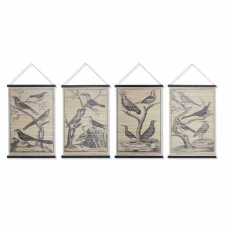 Lienzo DKD Home Decor Pájaros 60 x 2 x 90 cm Cottage (4 Piezas) de DKD Home Decor, Impresiones sobre lienzo - Ref: S3018427, ...