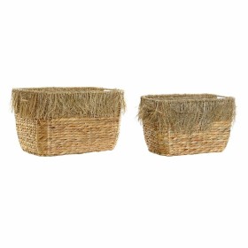 Korb-Set DKD Home Decor Braun Bunt natürlich Randbereich 40 x 30 x 26 cm von DKD Home Decor, Aufbewahrungsboxen und -truhen -...