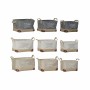 Set de basket DKD Home Decor Beige Gris Marron Clair 40 x 30 x 24 cm Polyester Bois 3 Pièces (3 Unités) de DKD Home Decor, Bo...