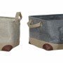 Set de basket DKD Home Decor Beige Gris Marron Clair 40 x 30 x 24 cm Polyester Bois 3 Pièces (3 Unités) de DKD Home Decor, Bo...