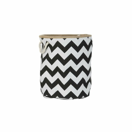 Basket DKD Home Decor White Black Jute Zigzag Modern 38 x 38 x 45 cm by DKD Home Decor, Boxes - Ref: S3018573, Price: 18,57 €...