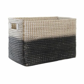 Basket DKD Home Decor Black Natural Seagrass Boho 48 x 28 x 31 cm by DKD Home Decor, Boxes - Ref: S3018629, Price: 74,84 €, D...