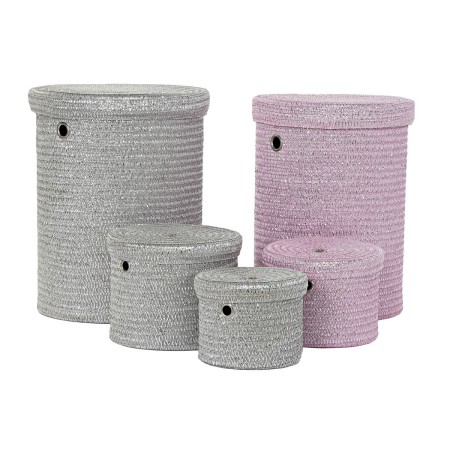 Set de basket DKD Home Decor polypropylène (42 x 42 x 50 cm) (5 pcs) de DKD Home Decor, Boîtes et coffres de rangement - Réf ...