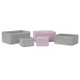 Juego de Cestas DKD Home Decor 41 x 29 x 18 cm Plateado Gris Rosa Polipropileno de DKD Home Decor, Cajas y arcones de almacen...