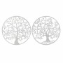 Wall Decoration DKD Home Decor White Multicolour Tree Cottage 99 x 1 x 99 cm (2 Units) | Tienda24 - Global Online Shop Tienda24.eu