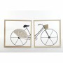 Wanddekoration DKD Home Decor Schwarz Fahrrad Metall Holz MDF (80 x 2.5 x 40 cm) (2 pcs) von DKD Home Decor, Ornamente - Ref:...