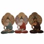 Décoration murale DKD Home Decor 20 x 4 x 30,3 cm Rouge Bleu Doré Buda Oriental (3 Pièces) | Tienda24 - Global Online Shop Tienda24.eu