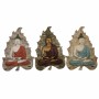 Wall Decoration DKD Home Decor Blue Red Golden Buddha Oriental 19 x 3,1 x 26,5 cm (3 Pieces) | Tienda24 - Global Online Shop Tienda24.eu