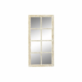 Espejo de pared DKD Home Decor Blanco Cristal Madera de mango Romántico Acabado envejecido Ventana 57,5 x 2,5 x 119 cm de DKD...