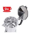 Cafetera Italiana Haeger Moka Aluminio | Tienda24 Tienda24.eu