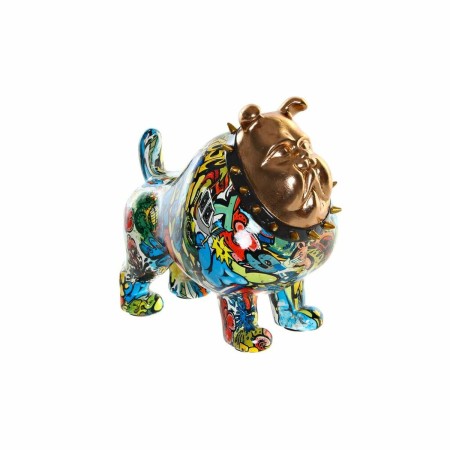 Figura Decorativa DKD Home Decor 21 x 16 x 20,5 cm Dourado Bulldog Multicolor de DKD Home Decor, Adornos - Ref: S3019585, Pre...