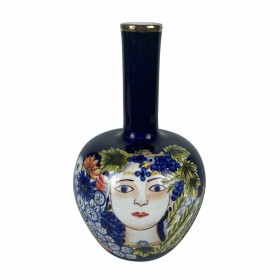 Vase DKD Home Decor Face Porcelain Blue Multicolour 17 x 17 x 30 cm by DKD Home Decor, Vases - Ref: S3020494, Price: 36,20 €,...