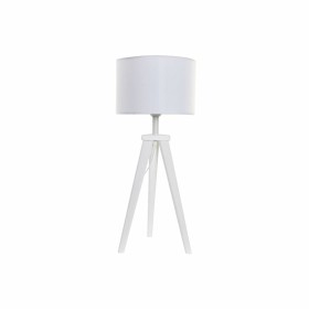 Desk lamp DKD Home Decor 8424001807918 Wood White 220 V 50 W 30 x 30 x 72 cm by DKD Home Decor, Bedside and Table Lamps - Ref...