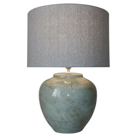 Desk lamp DKD Home Decor Canvas Ceramic Grey (42 x 42 x 60 cm) | Tienda24 - Global Online Shop Tienda24.eu