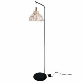 Lámpara de Pie DKD Home Decor Negro Metal Marrón Ratán (40 x 40 x 160 cm) de DKD Home Decor, Lámparas de pie - Ref: S3020949,...