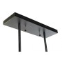 Lámpara de Techo DKD Home Decor Cristal Negro Marrón Aluminio (50 x 8 x 21 cm) de DKD Home Decor, Iluminación colgante - Ref:...