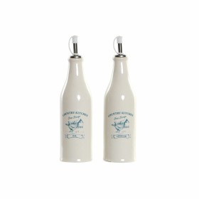 Öl- und Essig-Set DKD Home Decor 250 ml Weiß grün türkis Edelstahl Kunststoff Dolomite von DKD Home Decor, Dressing- und Gewü...