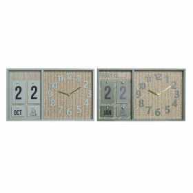 Wall Clock Black Metal MDF Wood 60 x 60 x 5 cm (4 Units) | Tienda24 - Global Online Shop Tienda24.eu