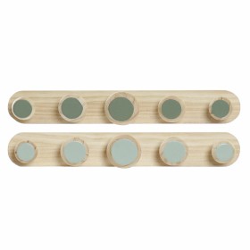 Appendiabiti da parete DKD Home Decor Plastica Legno MDF Tropicale 48 x 6 x 7,5 cm (2 Unità) di DKD Home Decor, Appendiabiti ...