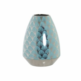 Jarrón DKD Home Decor Turquesa Porcelana Oriental (18 x 18 x 24 cm) de DKD Home Decor, Jarrones - Ref: S3021434, Precio: 44,0...