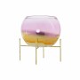 Castiçais DKD Home Decor 8424001830619 Cor de Rosa Dourado Metal Cristal 19 x 19 x 20,5 cm de DKD Home Decor, Candelabros e s...