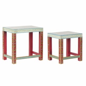 Side table DKD Home Decor 8424001853243 Natural Multicolour Acrylic Mango wood 45 x 30 x 45 cm by DKD Home Decor, Tables - Re...