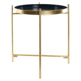 Side table DKD Home Decor Golden Metal Navy Blue (40 x 40 x 50 cm) by DKD Home Decor, Tables - Ref: S3021576, Price: 36,34 €,...