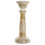 Candelabro DKD Home Decor Blanco Marrón Metal Plástico Madera de mango Floral Indio 12,5 x 12,5 x 31 cm de DKD Home Decor, Ca...