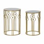 Mesa auxiliar DKD Home Decor Espejo Negro Metal Cobrizo Claro (39 x 39 x 55 cm) (2 pcs) de DKD Home Decor, Mesas - Ref: S3021...