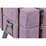 Panca DKD Home Decor Metallo Poliestere Fucsia Legno MDF (102 x 42 x 40,5 cm) di DKD Home Decor, Sedie - Rif: S3021986, Prezz...