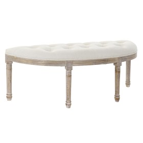 Banqueta DKD Home Decor Beige Natural Madera de caucho Plástico 125 x 43 x 48 cm de DKD Home Decor, Sillas - Ref: S3022052, P...