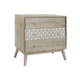 Caisson à Tiroirs DKD Home Decor 80 x 42 x 80 cm Naturel Blanc Feuille d'une plante de DKD Home Decor, Commodes - Réf : S3022...