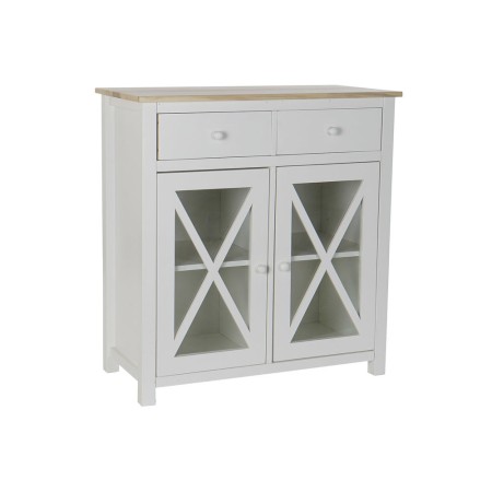 Caisson à Tiroirs DKD Home Decor S3022229 Blanc Naturel Verre Peuplier Cottage 80 x 40 x 85 cm de DKD Home Decor, Commodes - ...