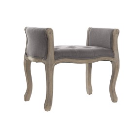 Banquette DKD Home Decor Gris Naturel Bois d'hévéa 65 x 46 x 60 cm de DKD Home Decor, Chaises - Réf : S3022273, Prix : 145,05...