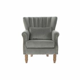 Armchair DKD Home Decor Natural Light grey Rubber wood 73 x 75 x 87 cm by DKD Home Decor, Chairs - Ref: S3022280, Price: 230,...