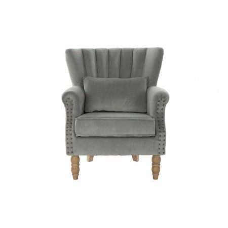 Sillón DKD Home Decor Natural Gris claro Madera de caucho 73 x 75 x 87 cm de DKD Home Decor, Sillas - Ref: S3022280, Precio: ...