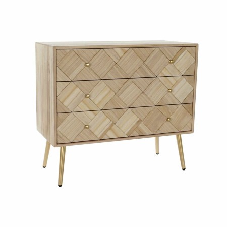 Cassettiera DKD Home Decor Metallo Legno di paulownia Pino (72.5 x 37 x 65 cm) di DKD Home Decor, Comò e cassettiere - Rif: S...