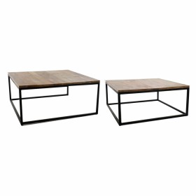 Jeu de 2 tables DKD Home Decor Marron Noir 90 x 90 x 40 cm de DKD Home Decor, Tables - Réf : S3022383, Prix : 258,77 €, Remis...