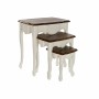 Juego de 3 mesas DKD Home Decor Blanco Marrón 60 x 40 x 66 cm de DKD Home Decor, Mesas - Ref: S3022434, Precio: 173,79 €, Des...