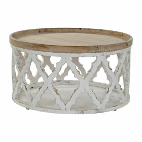 Table d'appoint DKD Home Decor Blanc Marron Clair Sapin Bois MDF 81 x 81 x 43,5 cm de DKD Home Decor, Tables - Réf : S3022582...