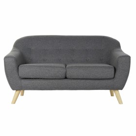 2-Seater Sofa DKD Home Decor 8424001799428 Grey Multicolour Natural Wood Rubber wood Scandi 146 x 72 x 82 cm by DKD Home Deco...