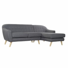 Sofá de 3 Plazas DKD Home Decor 8424001799442 Gris Multicolor Natural Madera Madera de caucho Scandi 230 x 144 x 84 cm de DKD...