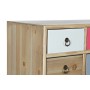 Cómoda DKD Home Decor Branco Multicolor Natural Azul Marinho Cinzento claro Madeira Madeira MDF 80 x 35 x 82 cm de DKD Home D...