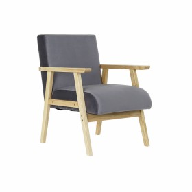 Fauteuil DKD Home Decor 8424001802159 62 x 70 x 76 cm Naturel Gris Bois MDF de DKD Home Decor, Chaises - Réf : S3022747, Prix...