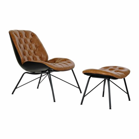 Fauteuil DKD Home Decor Noir Multicouleur Camel Métal 69 x 83 x 85 cm de DKD Home Decor, Chaises - Réf : S3022772, Prix : 272...