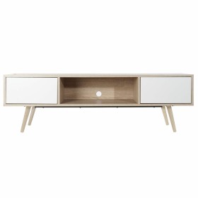 Meubles de télévision DKD Home Decor Blanc Métal Bois MDF (160 x 40 x 50 cm) de DKD Home Decor, Tables et supports de télévis...