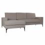 Divano Chaise Longue DKD Home Decor Poliestere Metallo Grigio Scuro (240 x 160 x 85 cm) di DKD Home Decor, Sedie - Rif: S3022...