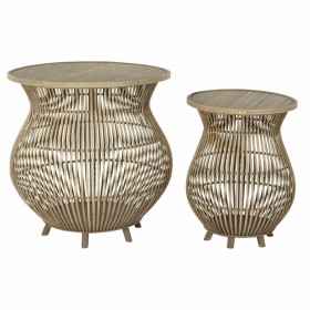 Small Side Table Home ESPRIT Golden Resin Crystal 60 x 60 x 62 cm | Tienda24 - Global Online Shop Tienda24.eu