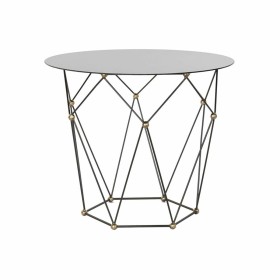 Table d'appoint DKD Home Decor Noir Métal Verre Doré (70 x 70 x 60 cm) de DKD Home Decor, Tables - Réf : S3023004, Prix : 108...