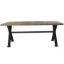 Table de Salle à Manger DKD Home Decor Métal Fer Bois Recyclé 200 x 100 x 78 cm de DKD Home Decor, Tables de jardin - Réf : S...